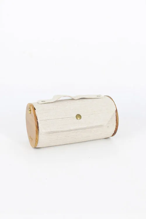 Oat & Cocoa Round Clutch - Changeable Sleeve