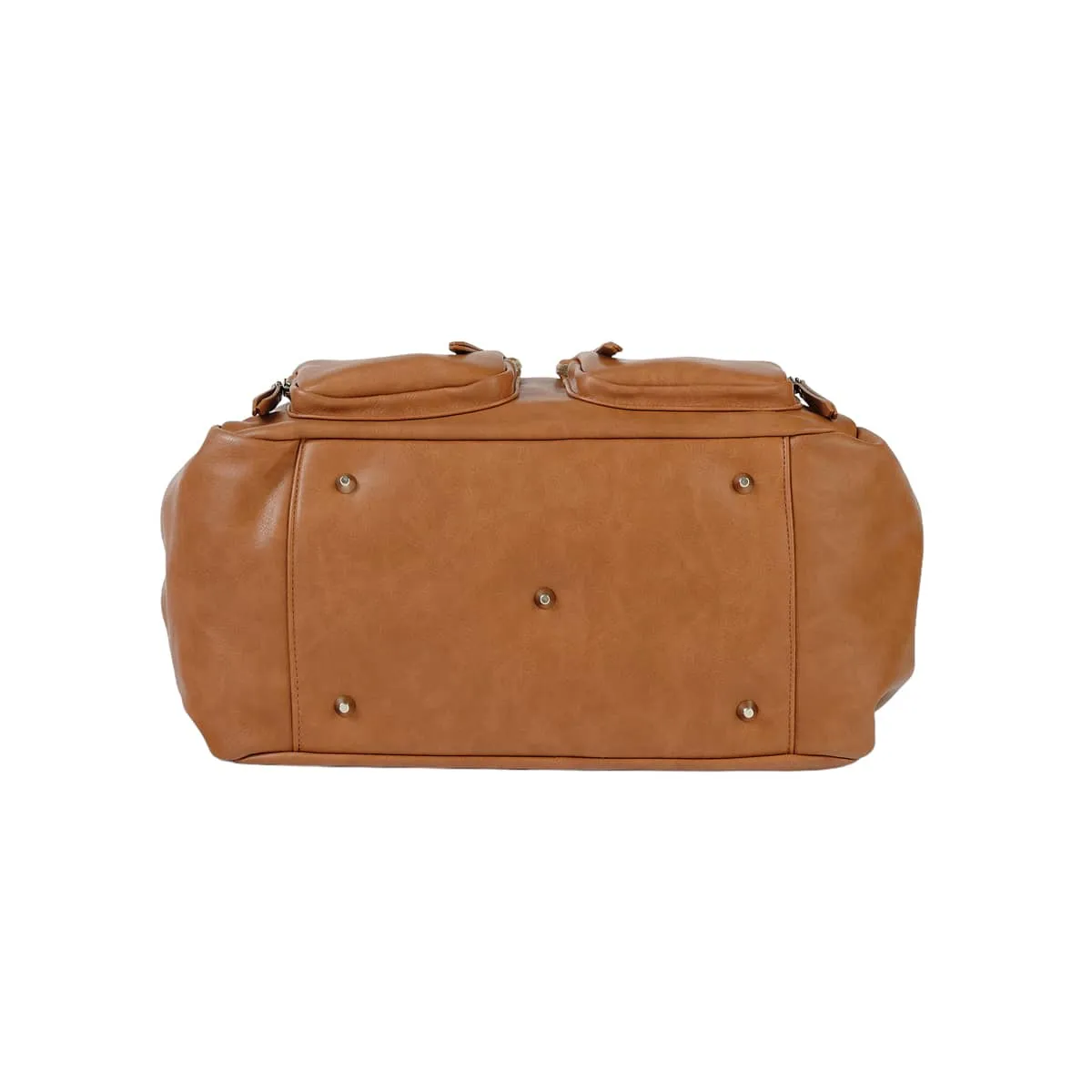 OiOi Vegan Leather Carry All Nappy Bag - Tan