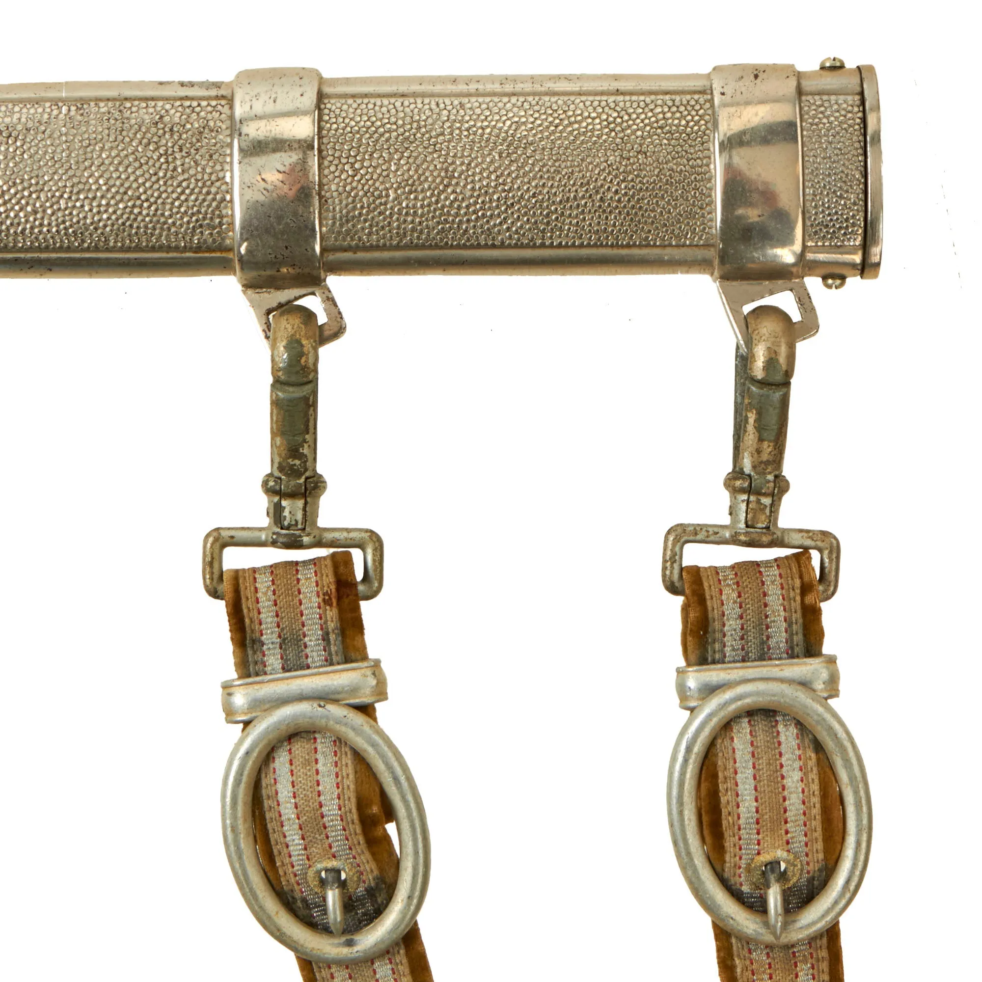 Original German WWII DRK Red Cross Officer's Dagger with Scabbard and Belt Hanger - Deutsches Rotes Kreuz