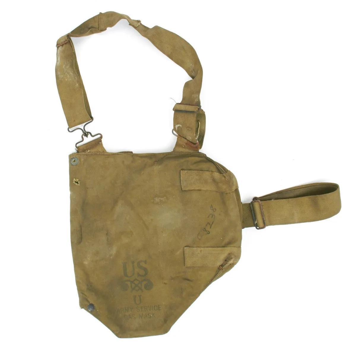 Original U.S. WWII M3 Diaphragm Gas Mask with M1VA1 Bag