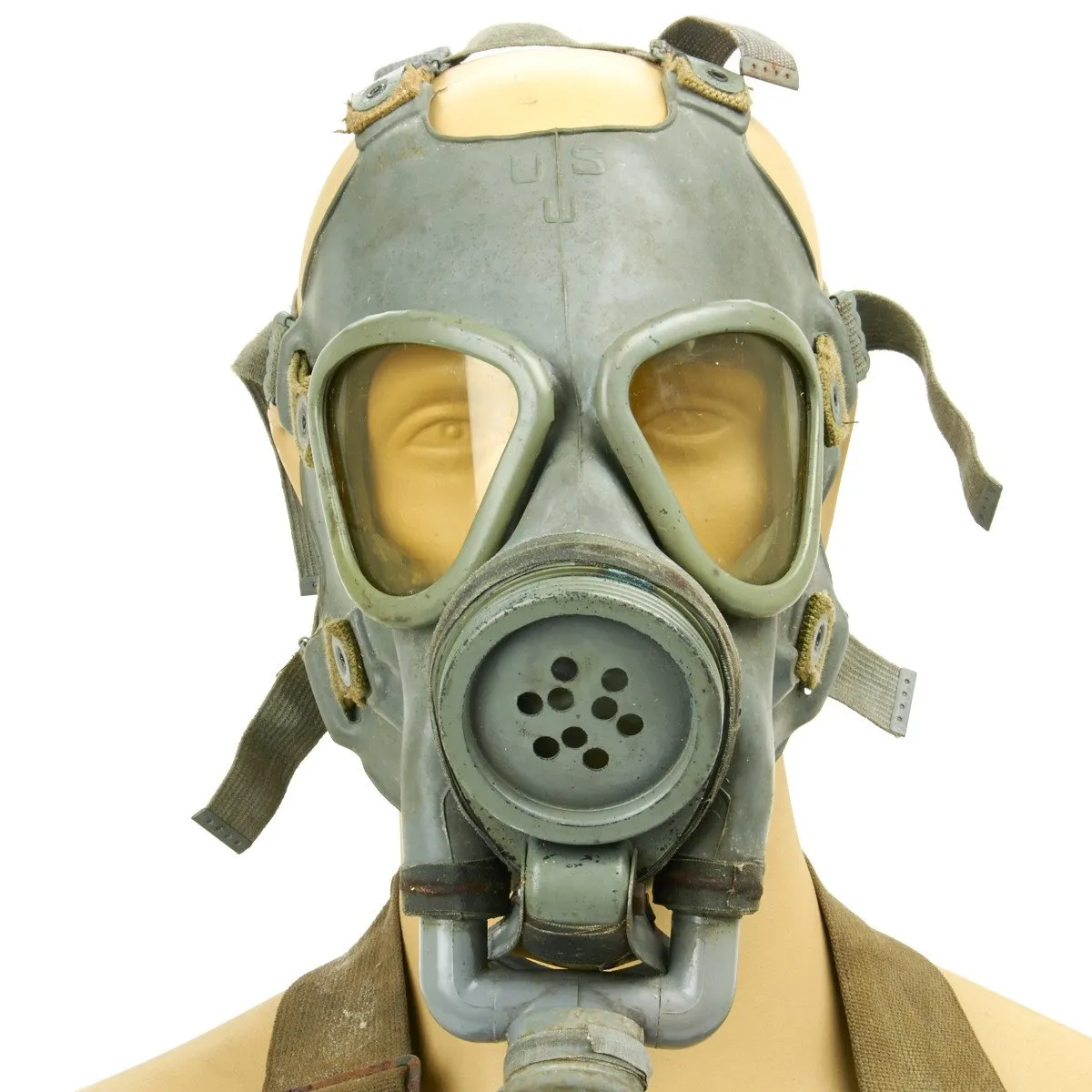 Original U.S. WWII M3 Diaphragm Gas Mask with M1VA1 Bag
