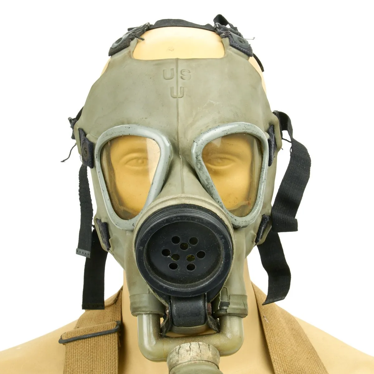 Original U.S. WWII M3 Diaphragm Gas Mask with M1VA1 Bag