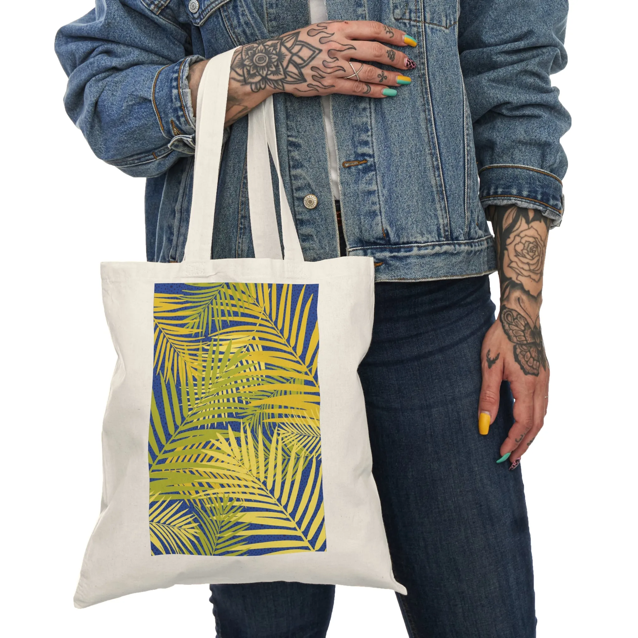 Palm Leaves - Natural Tote Bag ~ Sharon Dawn Collection