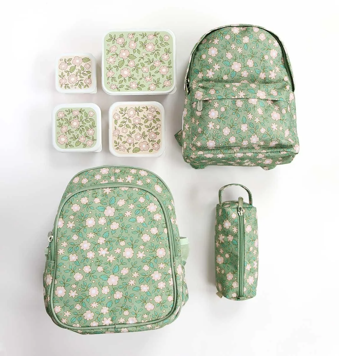 Pencil Case - Blossoms Sage