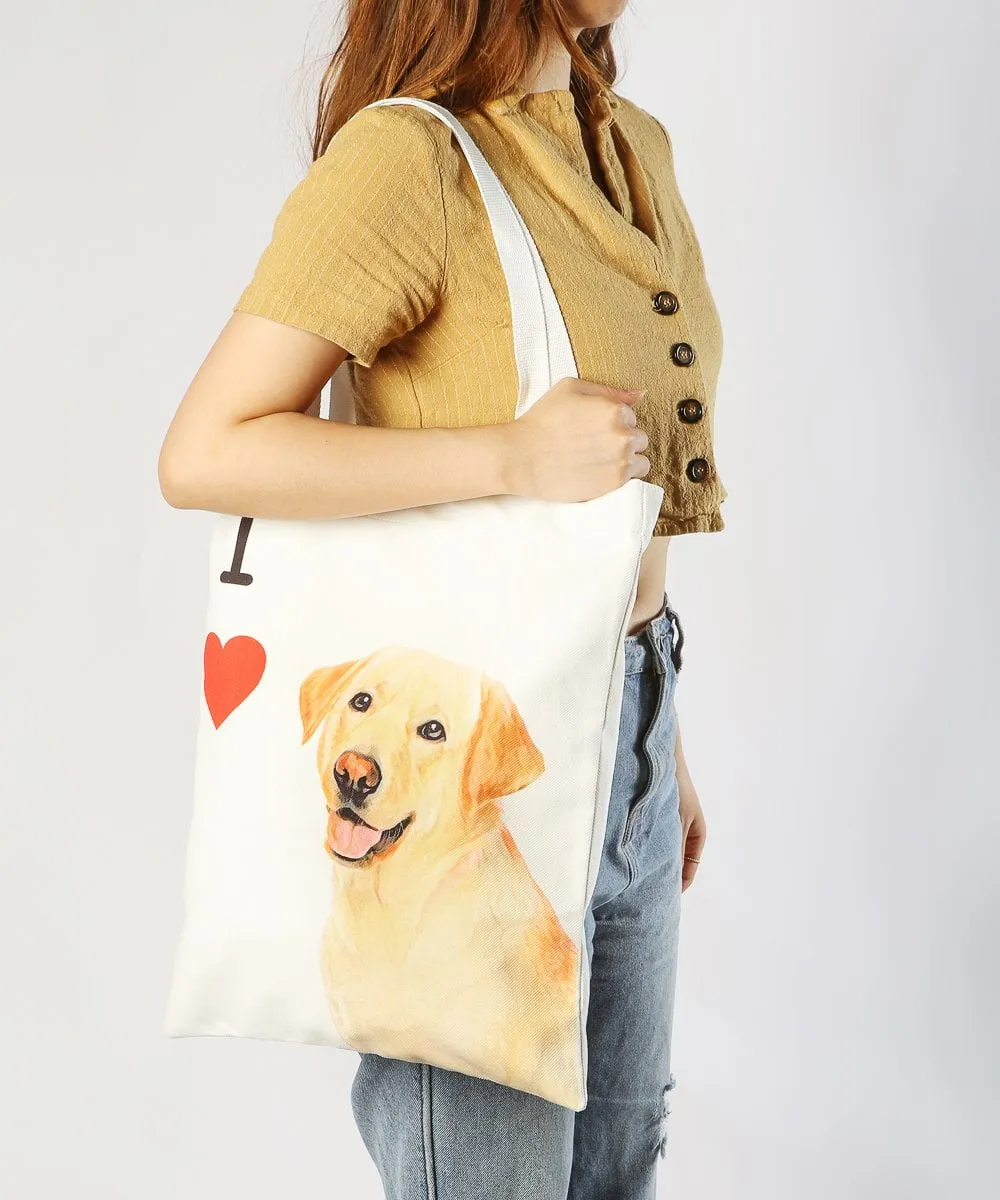 "I Love" Breed Canvas Tote Bag