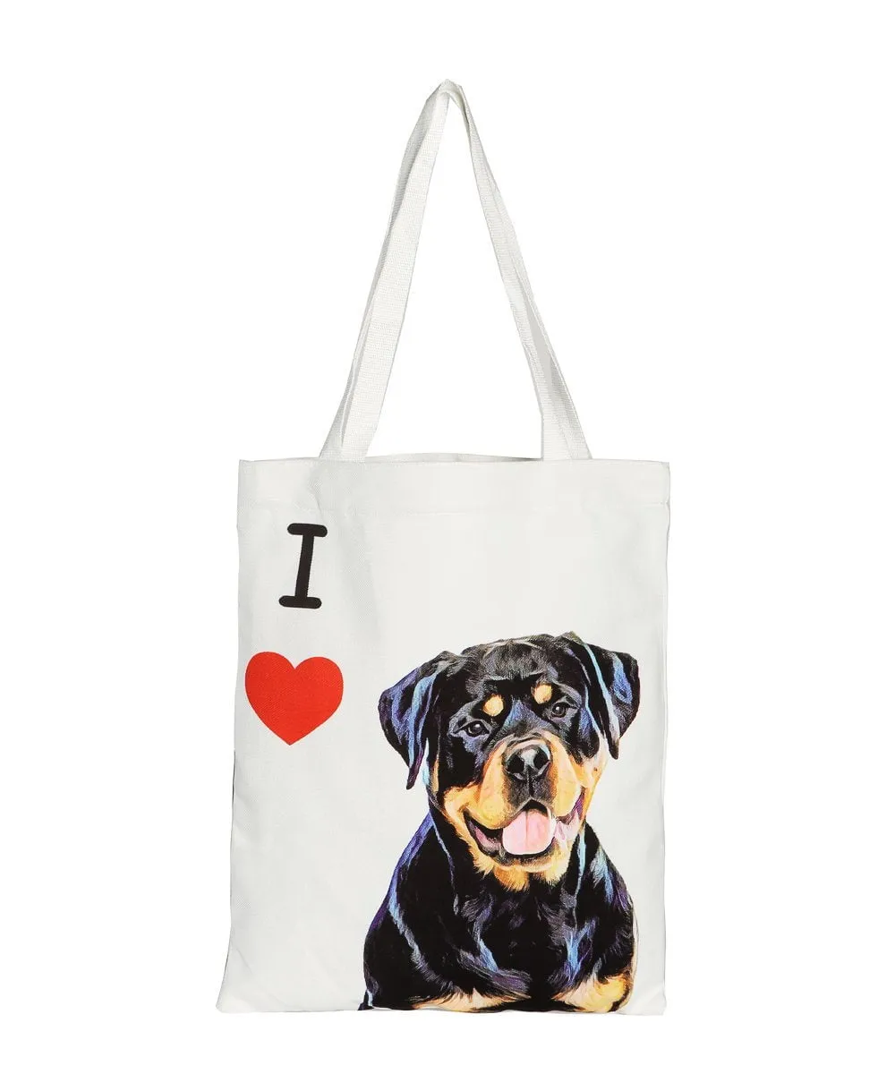 "I Love" Breed Canvas Tote Bag