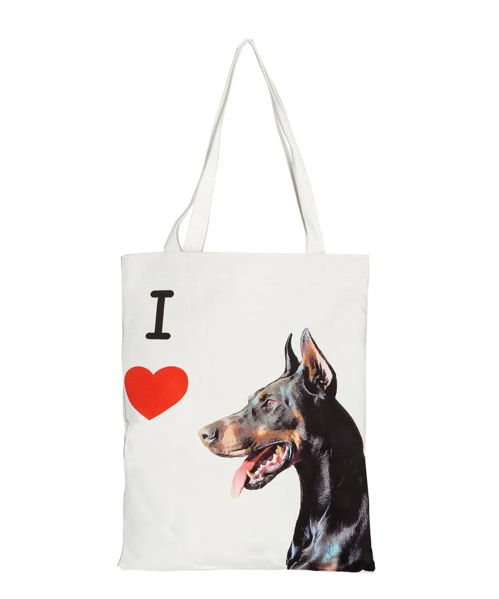 "I Love" Breed Canvas Tote Bag