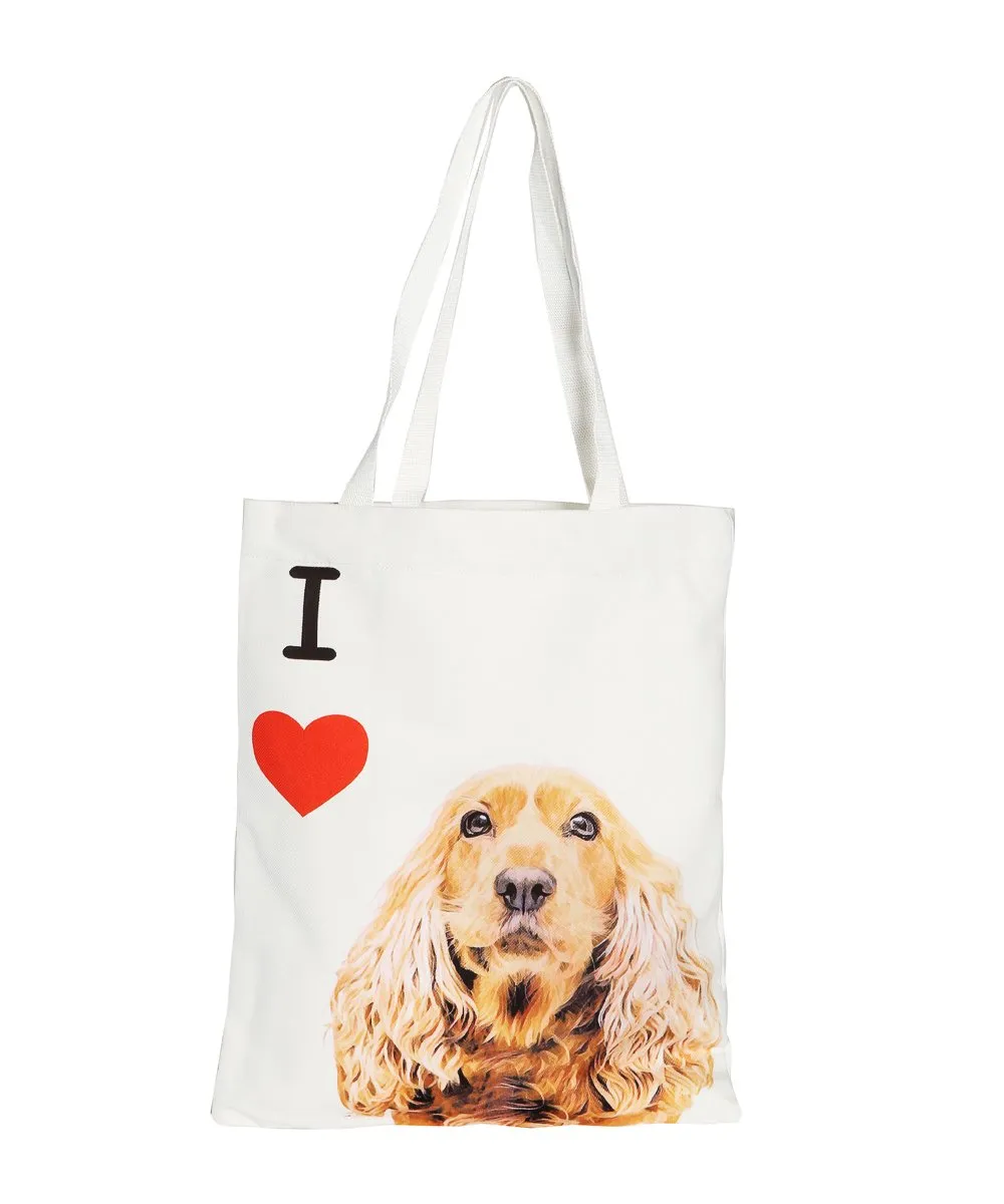 "I Love" Breed Canvas Tote Bag