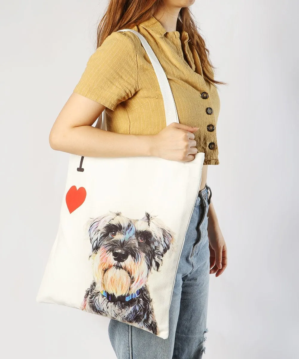 "I Love" Breed Canvas Tote Bag