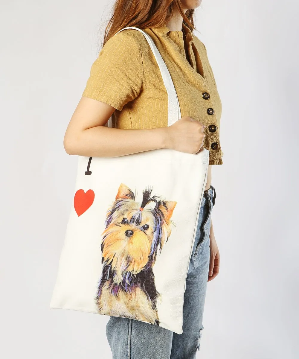 "I Love" Breed Canvas Tote Bag