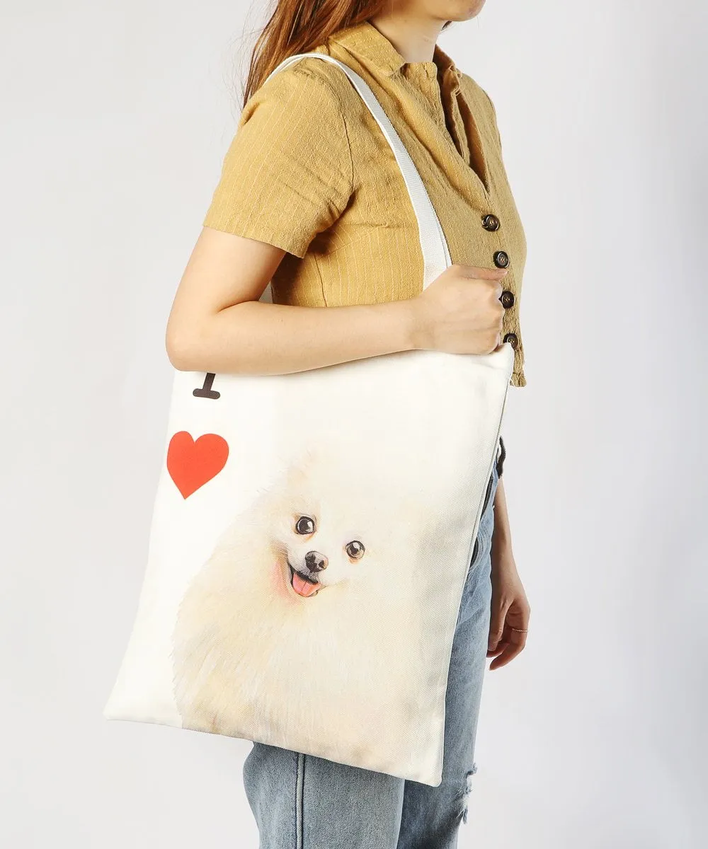 "I Love" Breed Canvas Tote Bag