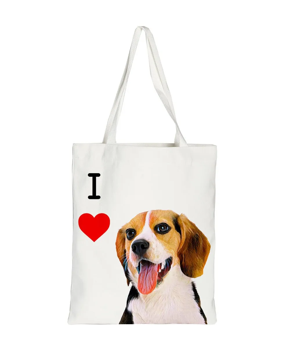 "I Love" Breed Canvas Tote Bag