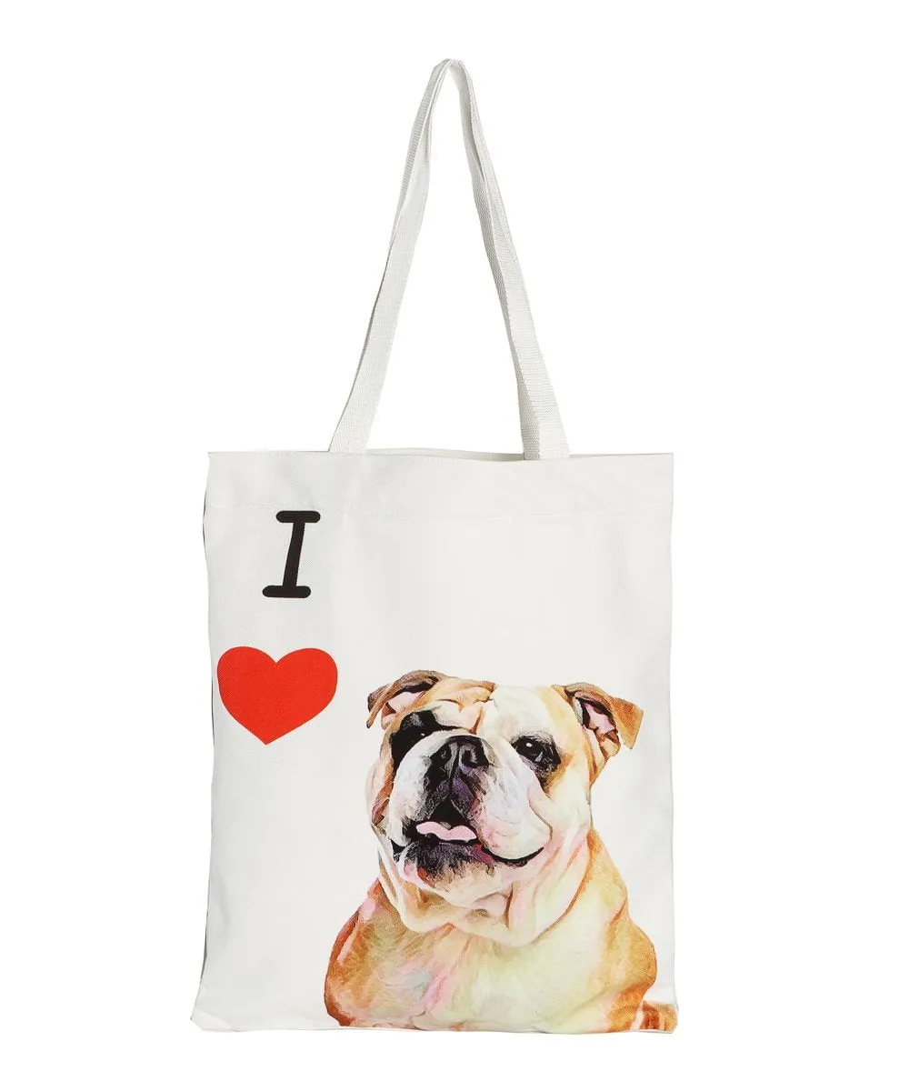 "I Love" Breed Canvas Tote Bag