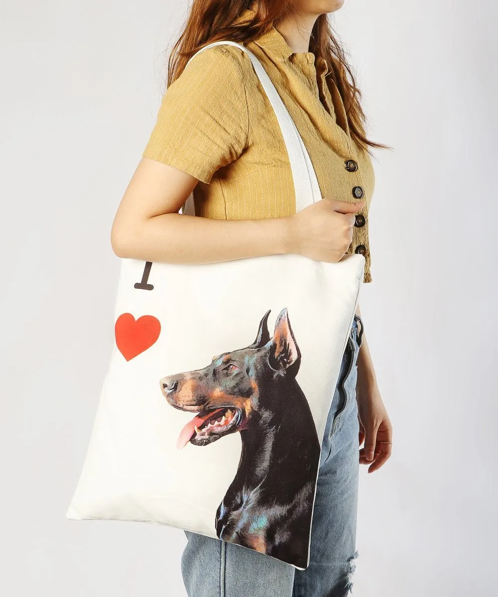 "I Love" Breed Canvas Tote Bag