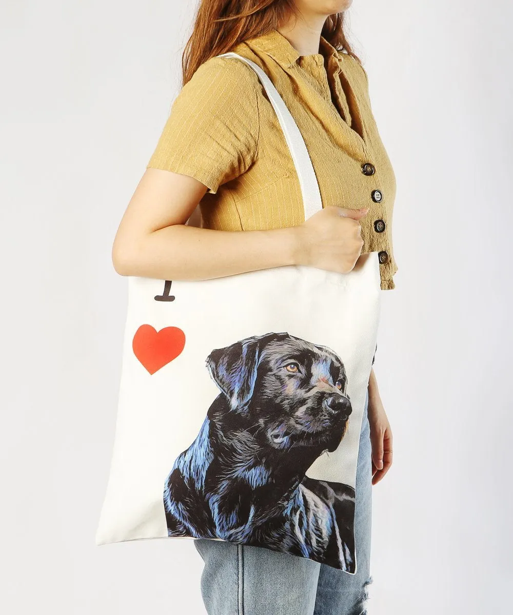"I Love" Breed Canvas Tote Bag