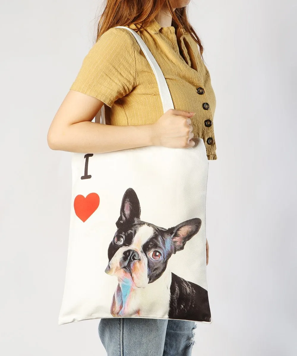 "I Love" Breed Canvas Tote Bag