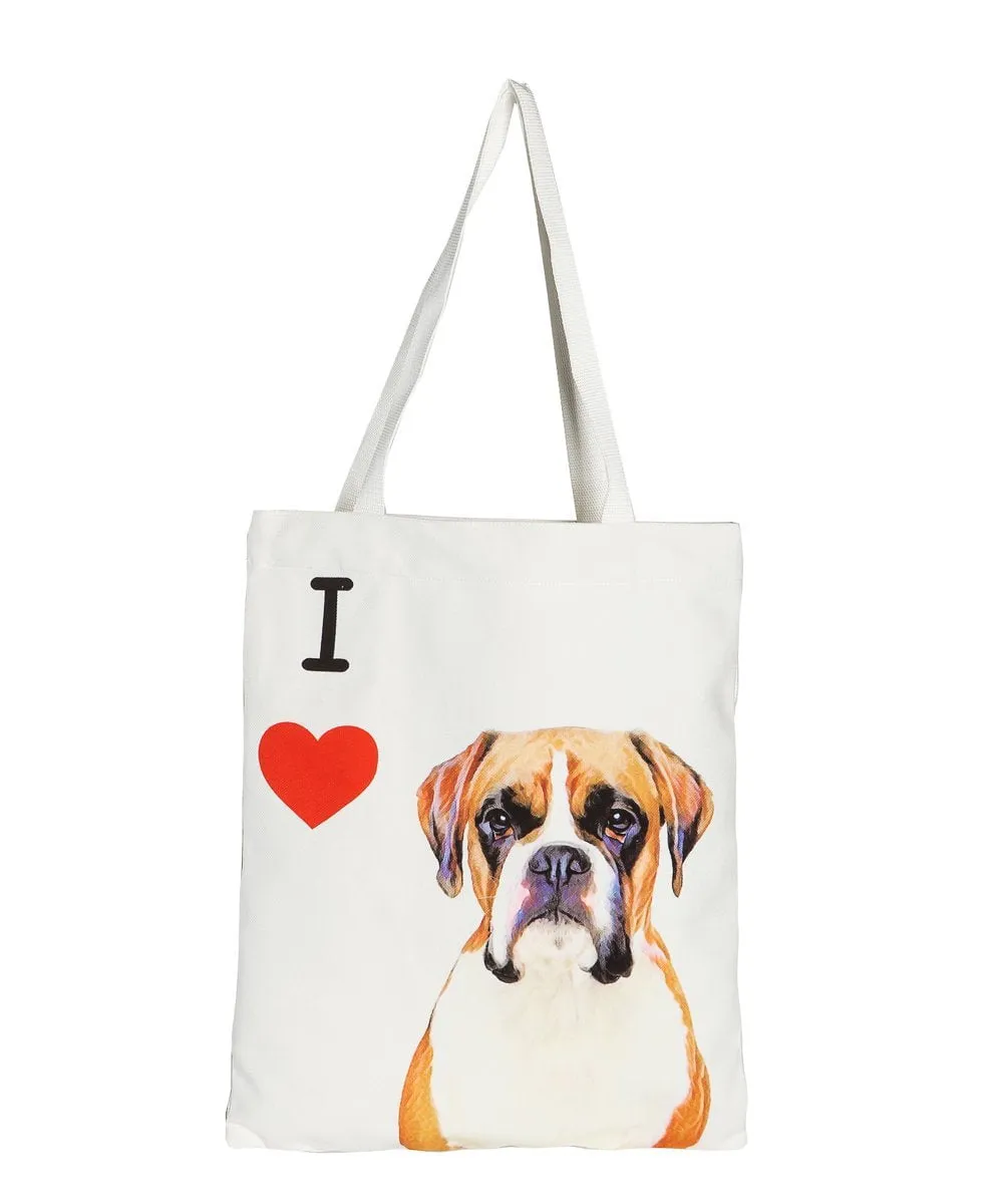 "I Love" Breed Canvas Tote Bag