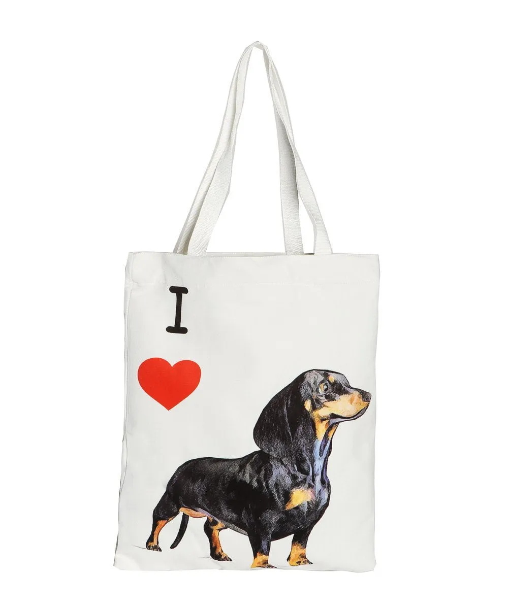 "I Love" Breed Canvas Tote Bag