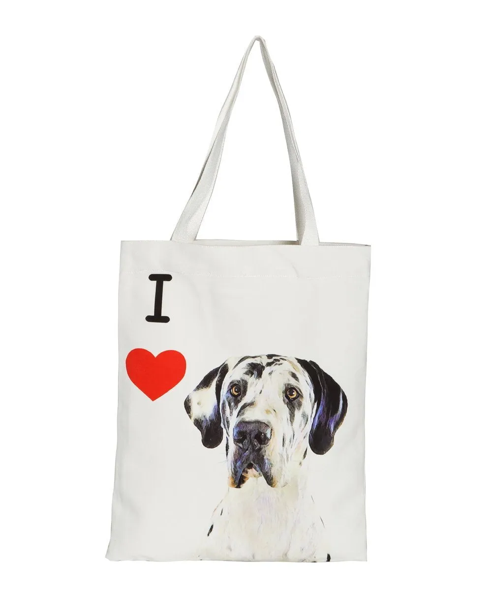 "I Love" Breed Canvas Tote Bag