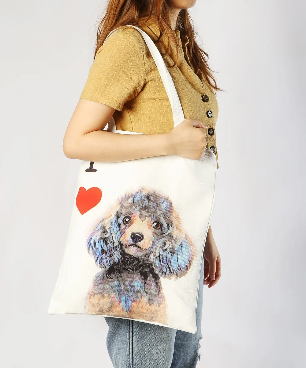 "I Love" Breed Canvas Tote Bag