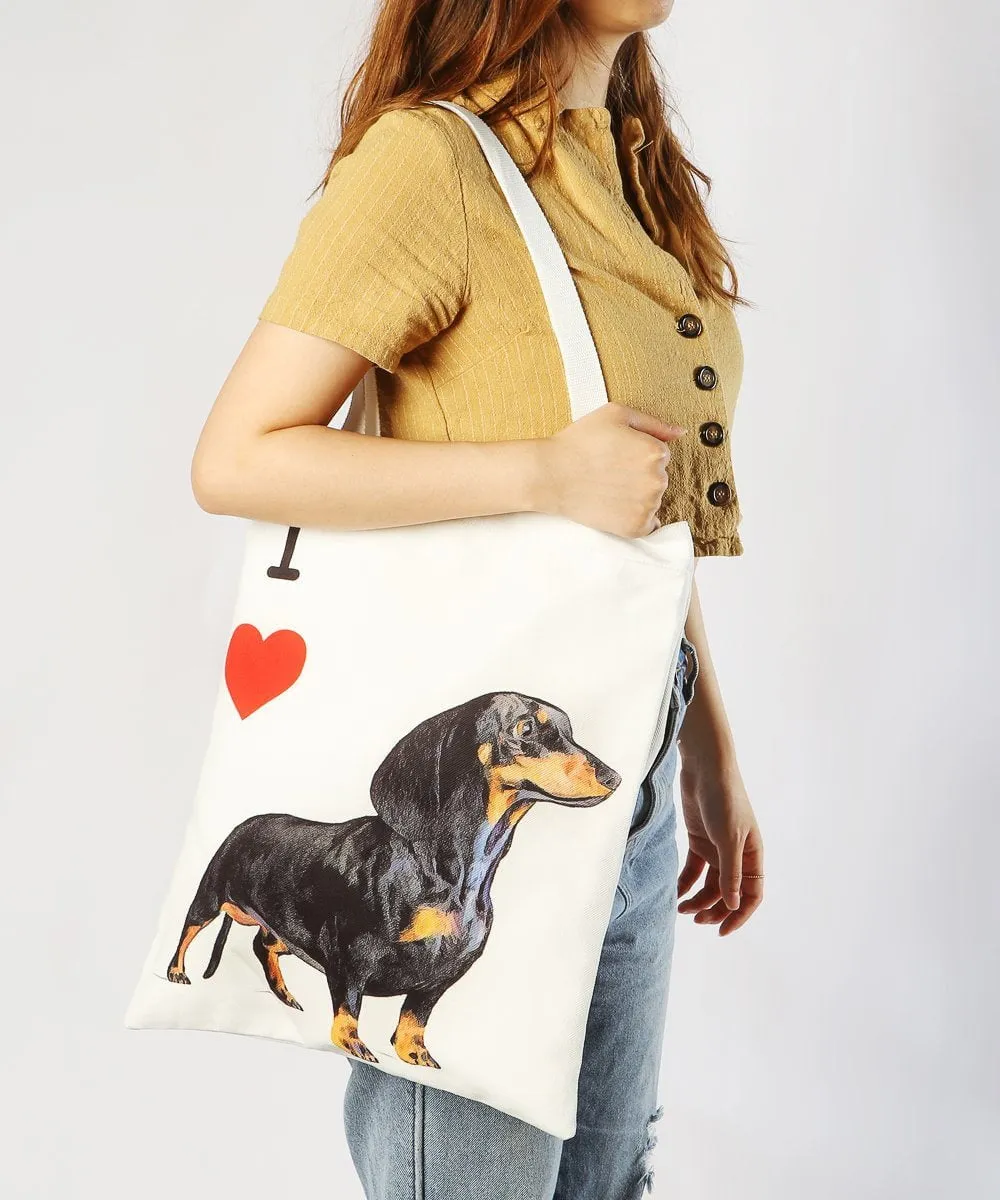 "I Love" Breed Canvas Tote Bag