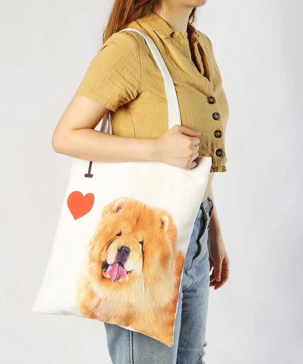 "I Love" Breed Canvas Tote Bag