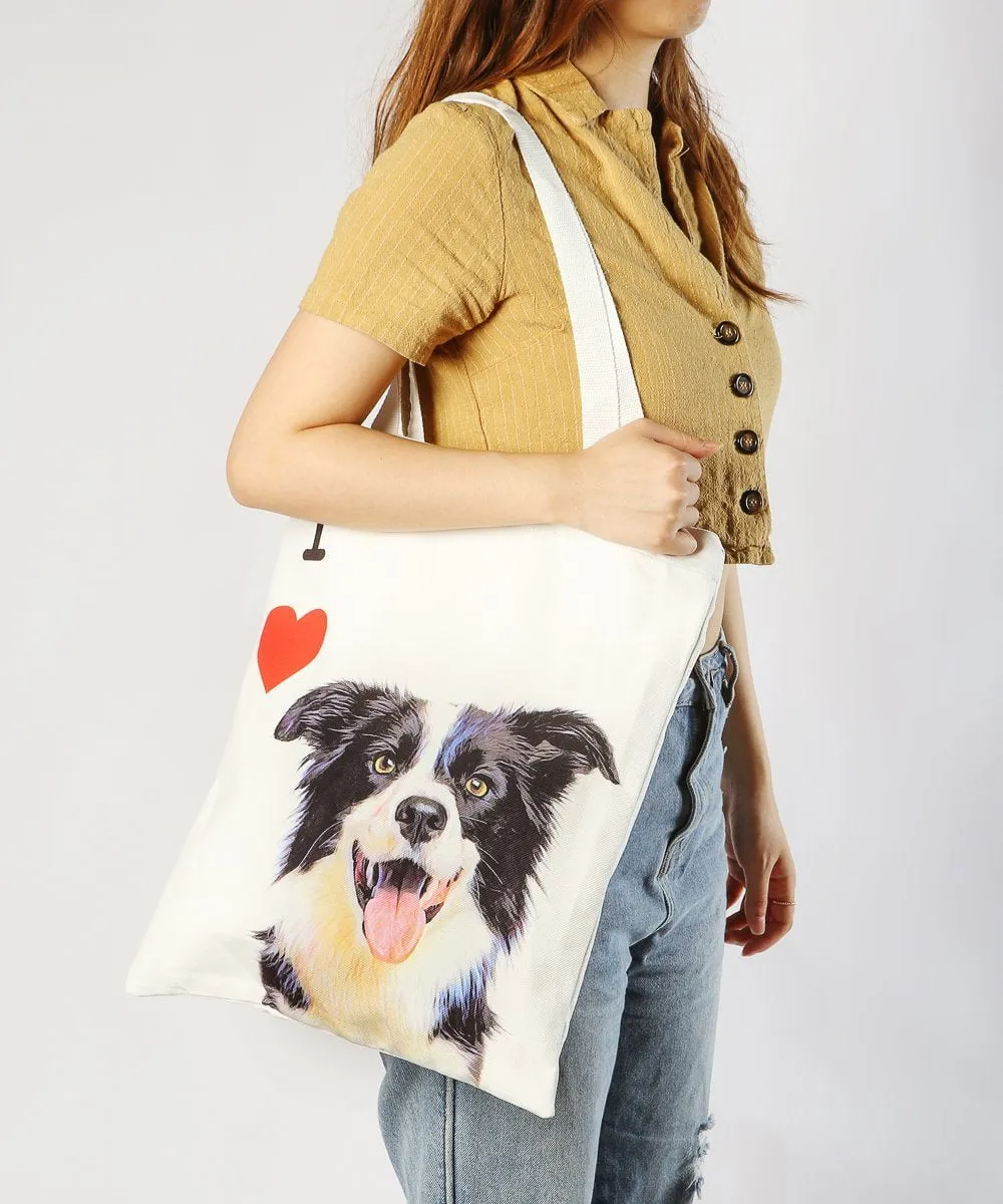 "I Love" Breed Canvas Tote Bag