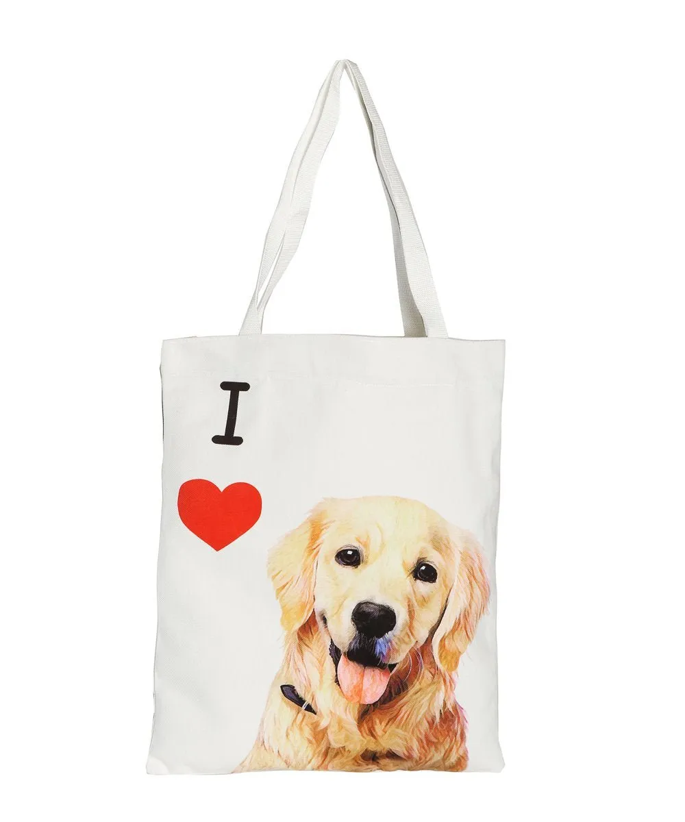 "I Love" Breed Canvas Tote Bag