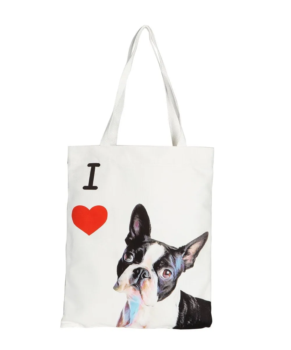 "I Love" Breed Canvas Tote Bag