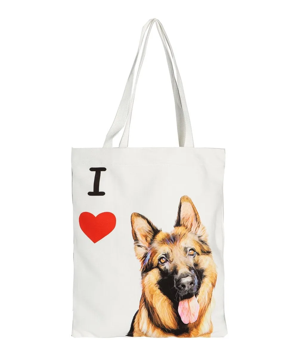 "I Love" Breed Canvas Tote Bag