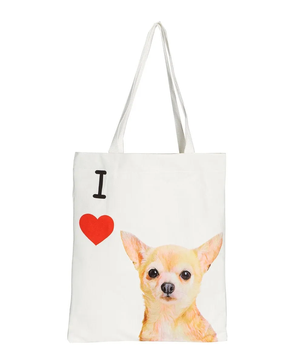 "I Love" Breed Canvas Tote Bag
