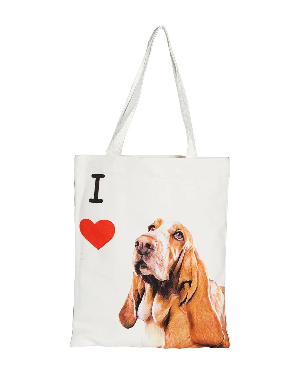 "I Love" Breed Canvas Tote Bag