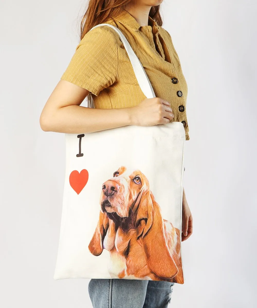 "I Love" Breed Canvas Tote Bag