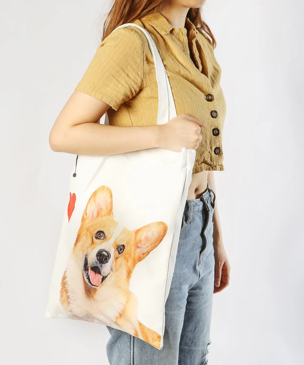 "I Love" Breed Canvas Tote Bag