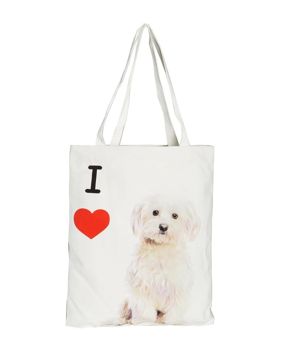 "I Love" Breed Canvas Tote Bag
