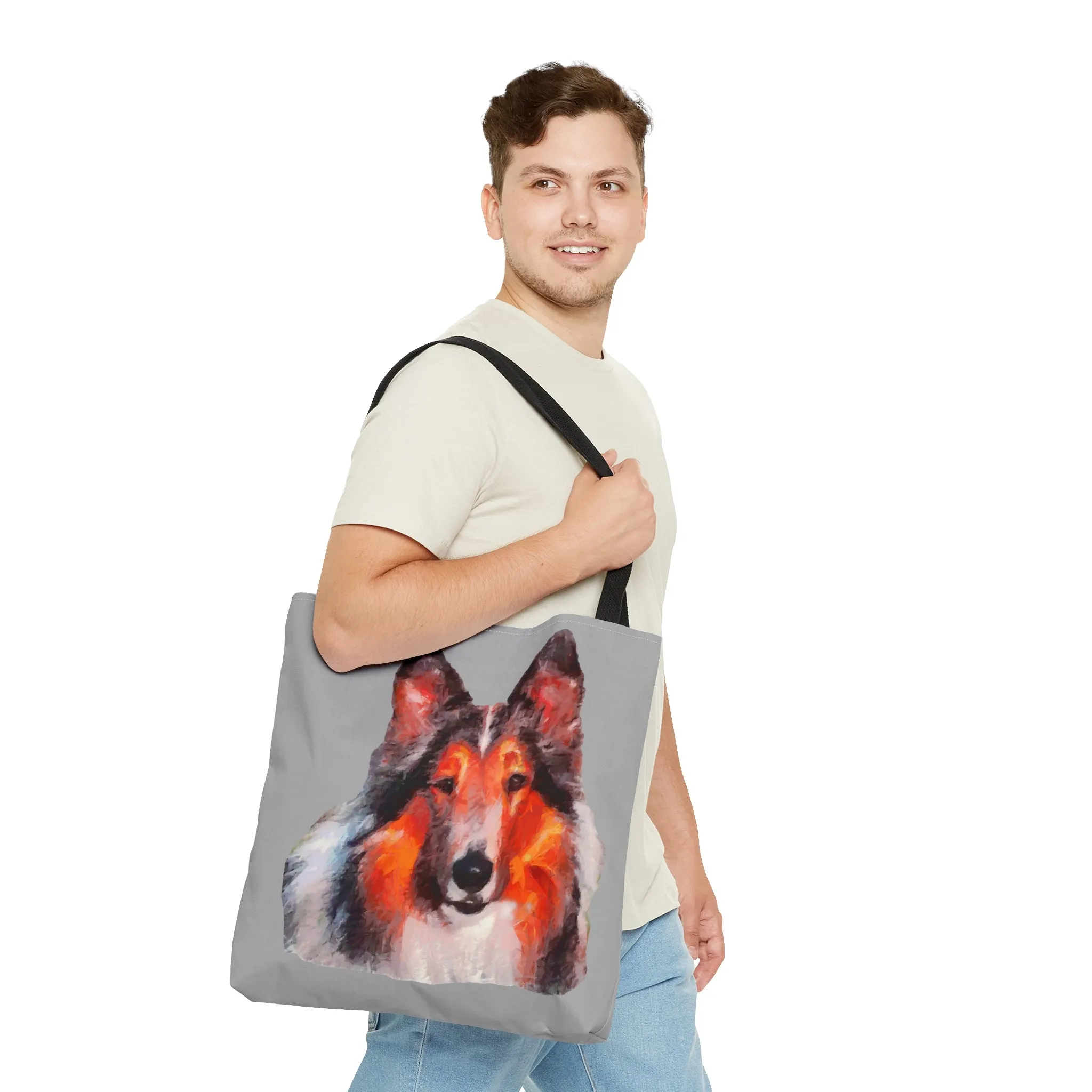Rough Coated Collie Tote Bag