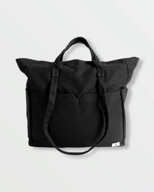 Schoolyard Canvas Tote - New Black