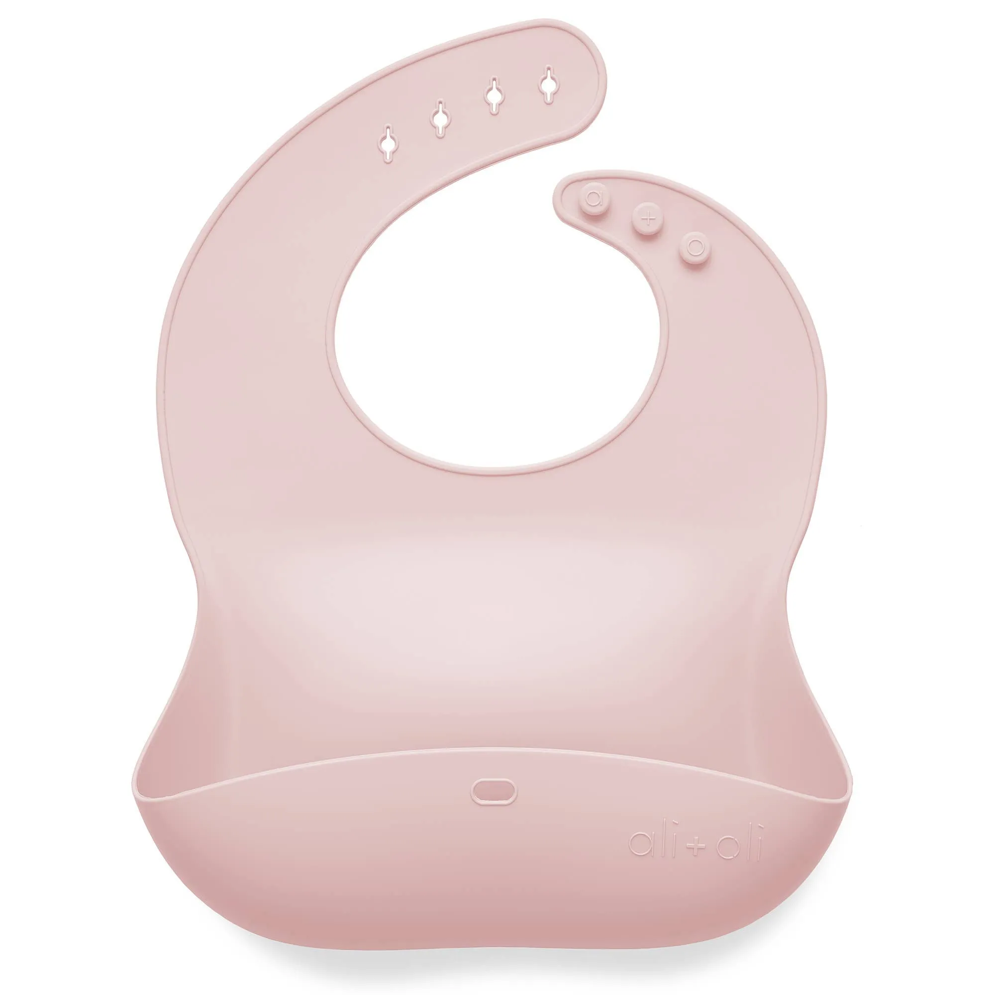 Silicone Baby Bib Roll Up - True Pink