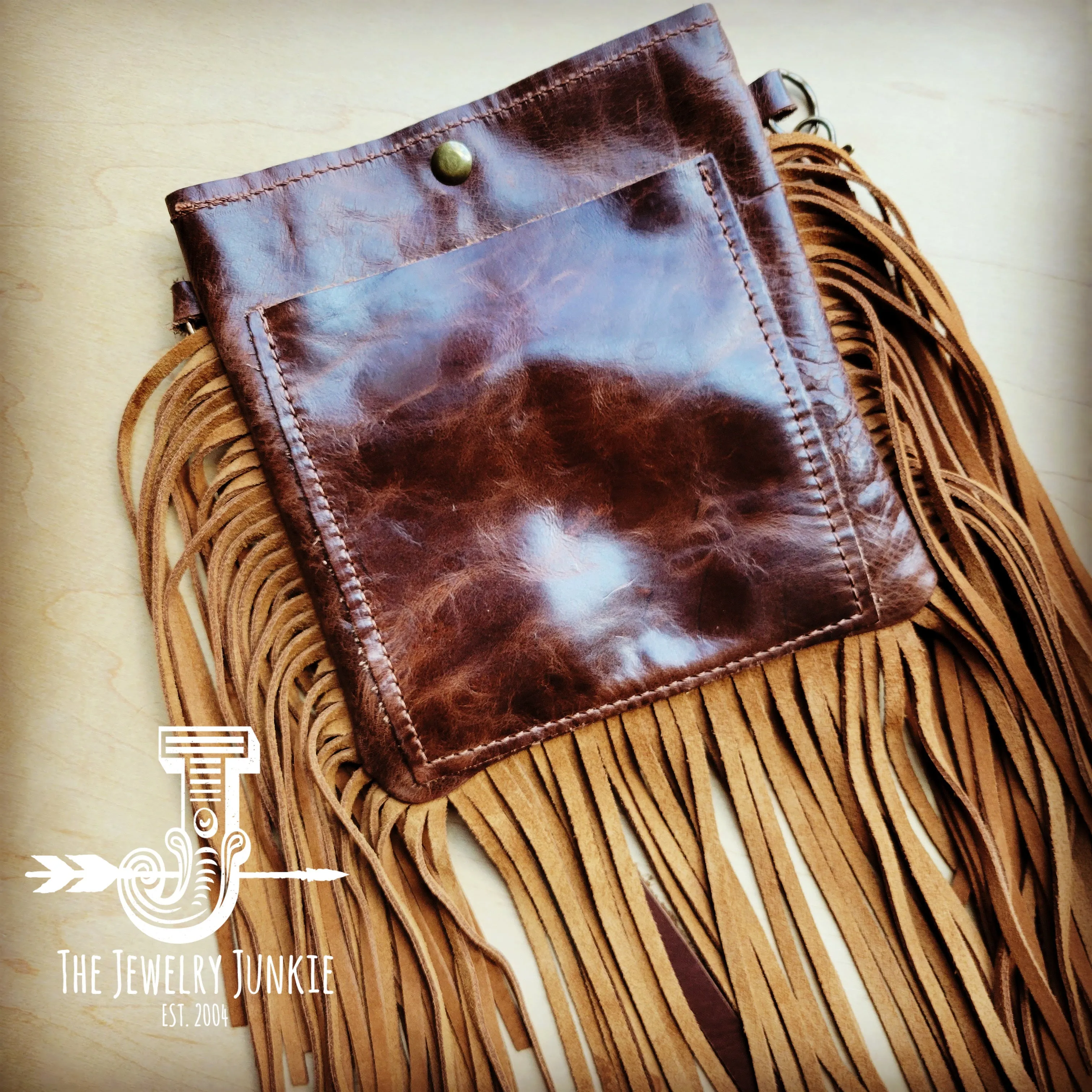 **Small Crossbody Handbag w/ Copper LaredoFull Fringe 508ff