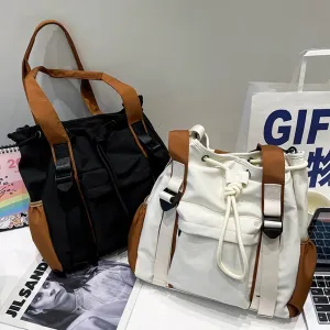 Sohiwoo Bag Color Nylon Top Satchel Contrast Casual Women Pouch Female Bolsa Purse Handbags Capacity Large Designer Shoulder Fashion
