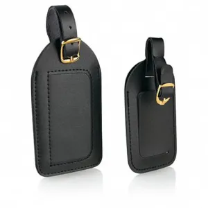 TRAVEL SMART - Black Deluxe Luggage Tag - 2 Pack