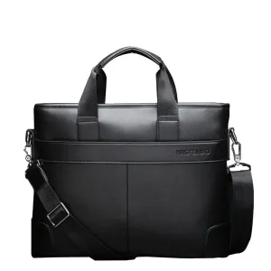 West Louis Men's Designer Leather Business Briefcase