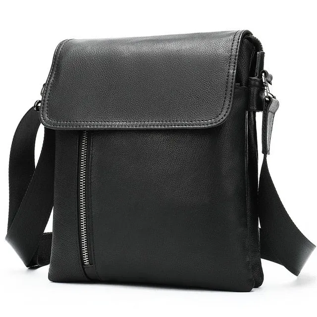 West Louis Men's Genuine Leather Shoulder Bag