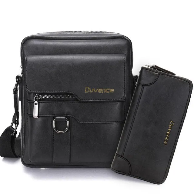 West Louis Men's Leather Crossbody Business Bag