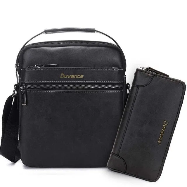 West Louis Men's Leather Crossbody Business Bag